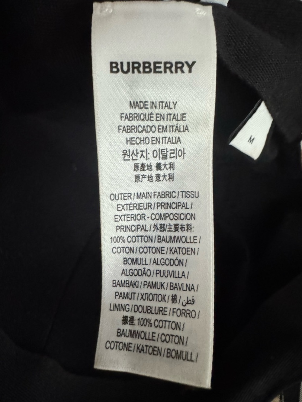 BURBERRY TB Monogram Vintage Check Baseball Cap Hat Size M - Picture 7 of 10